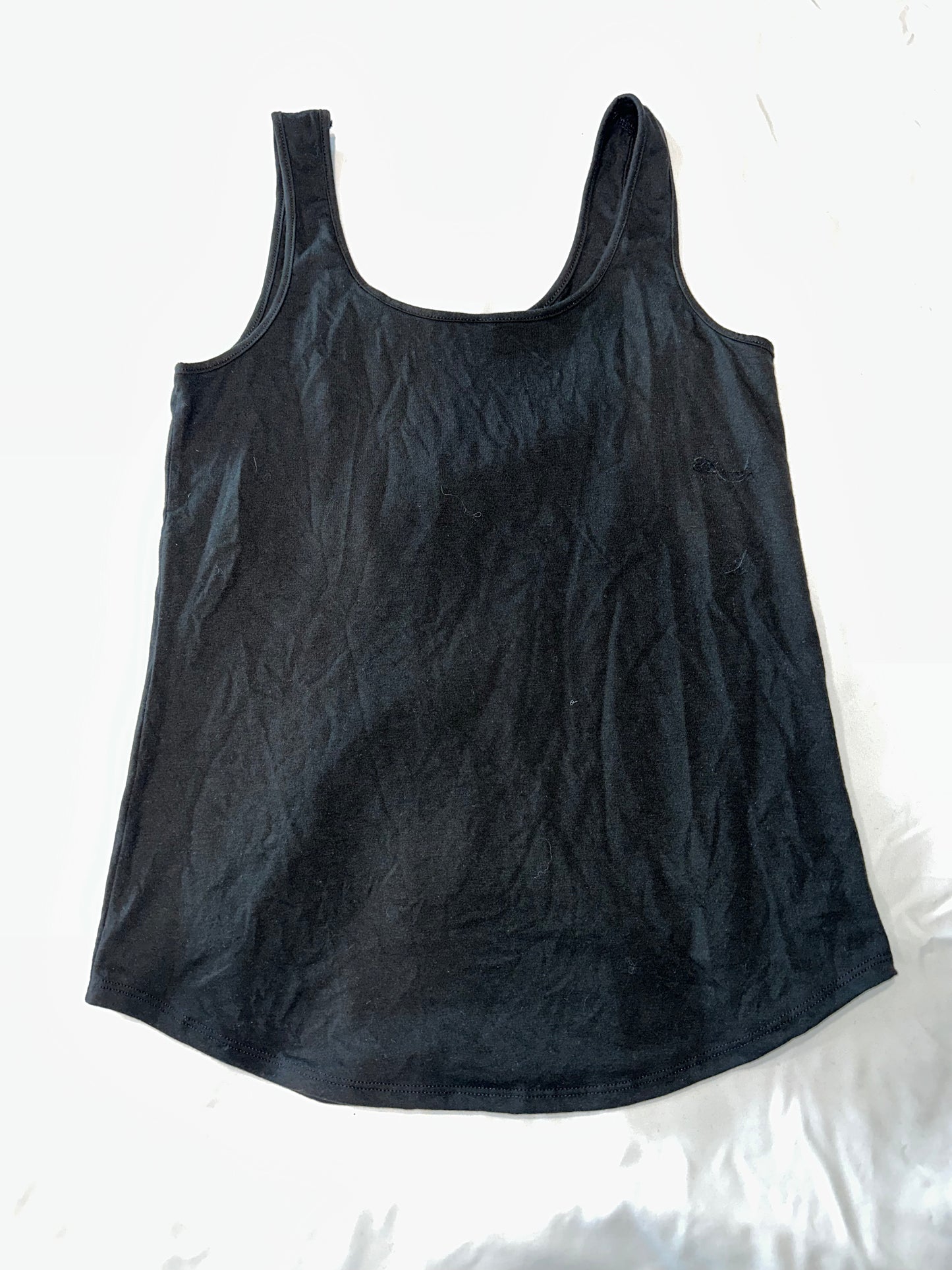 Black Flowy Tank Top with Bling Logo