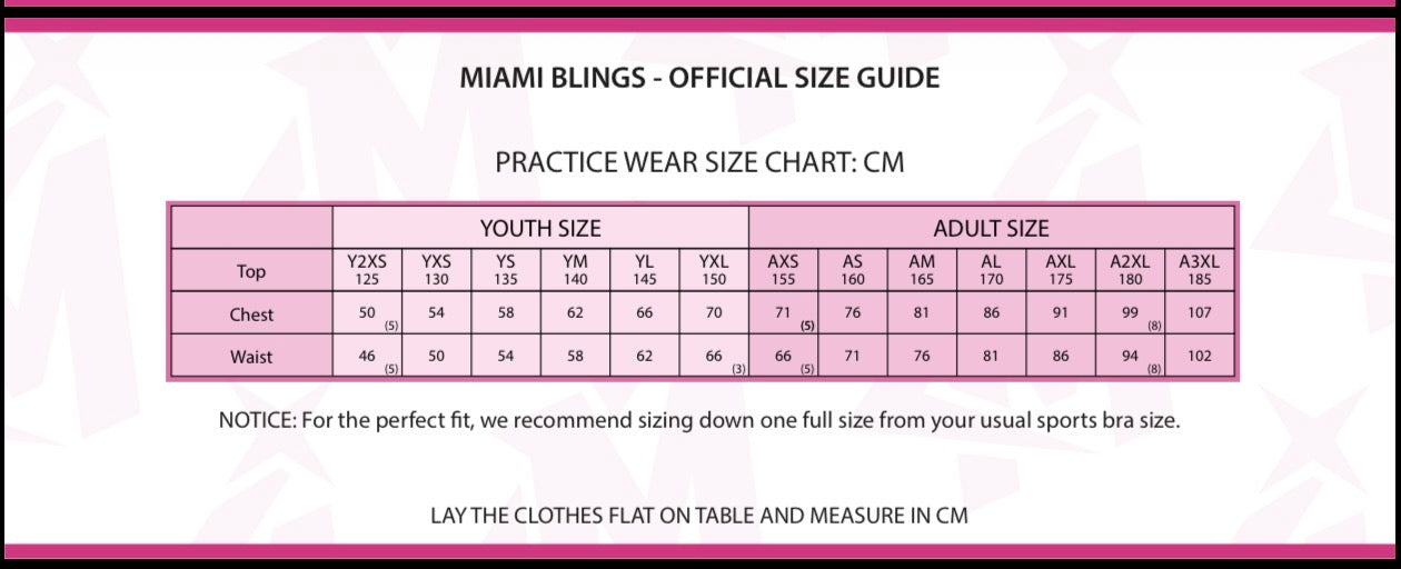Miami Bling - Team Practice Wear - Livermore 26-27